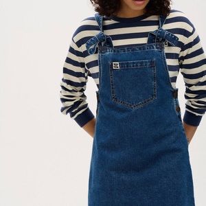 Lucy and Yak Blue Denim Mini Pini Dress